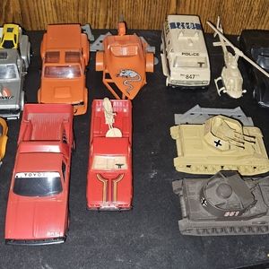 Antique toy vehicles